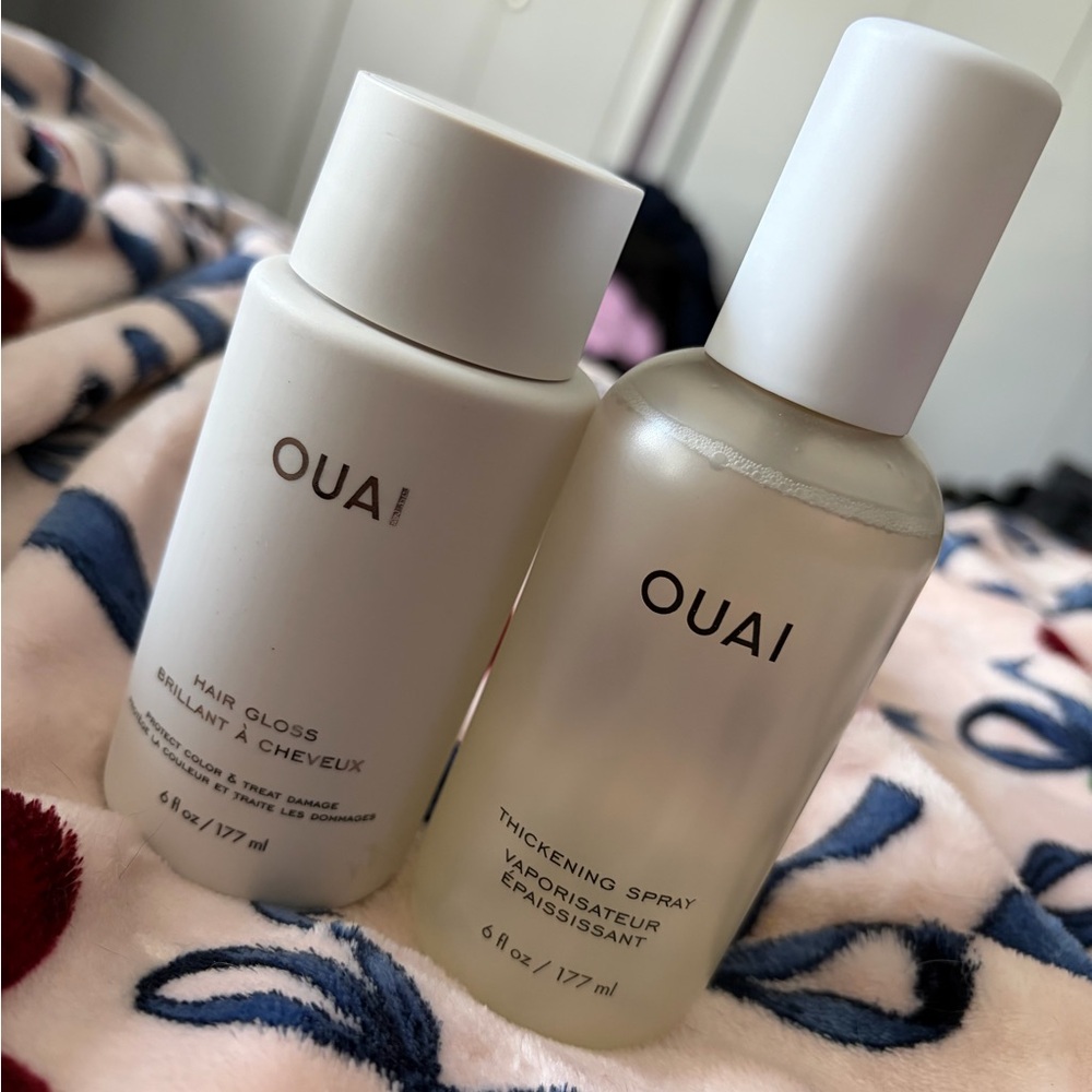 OUAI Hair Gloss and Thickening Spray Duo